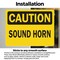 Signmission Sound Horn Caution Sign, Vinyl Decal, 10in W x 7in L, 2PK OS-2PACK-CS-D-710-L-19234 - alternate 4